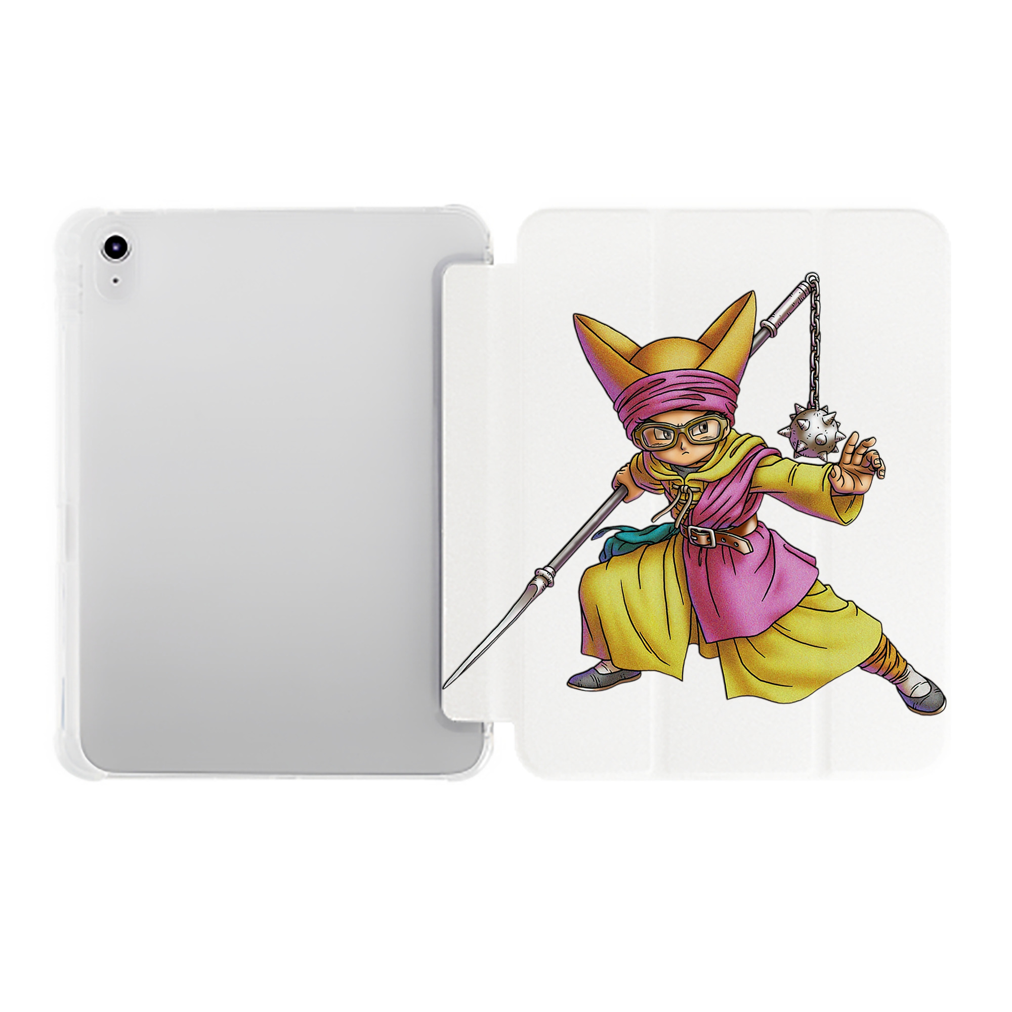 （画像用） ドラゴンクエスト Doragon Kuesuto Dragon Quest IPad ケース ペン収納付き 三つ折りスタンド PUレザー×シリコン 対応機種9.5/10.5/10.9インチ